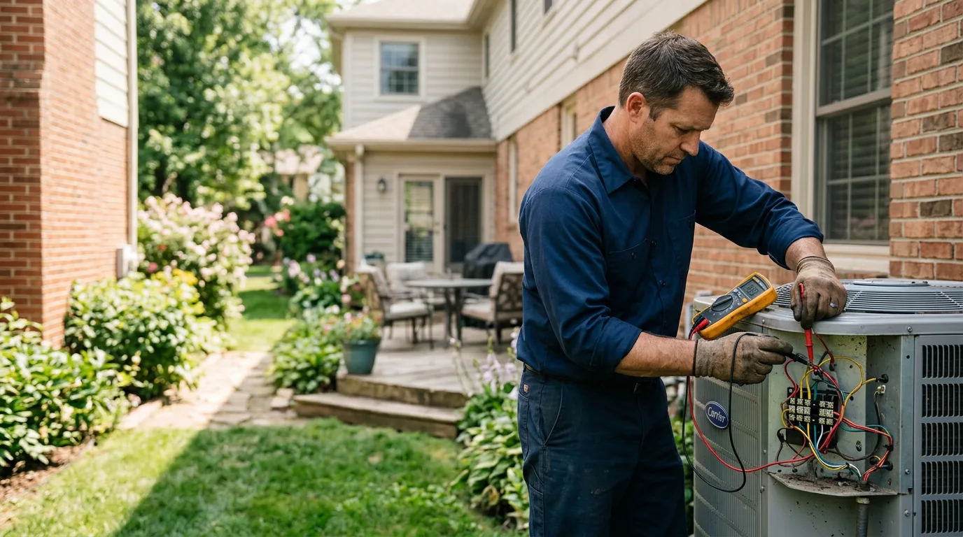 HVAC technician working near Lake Panasoffkee, FL